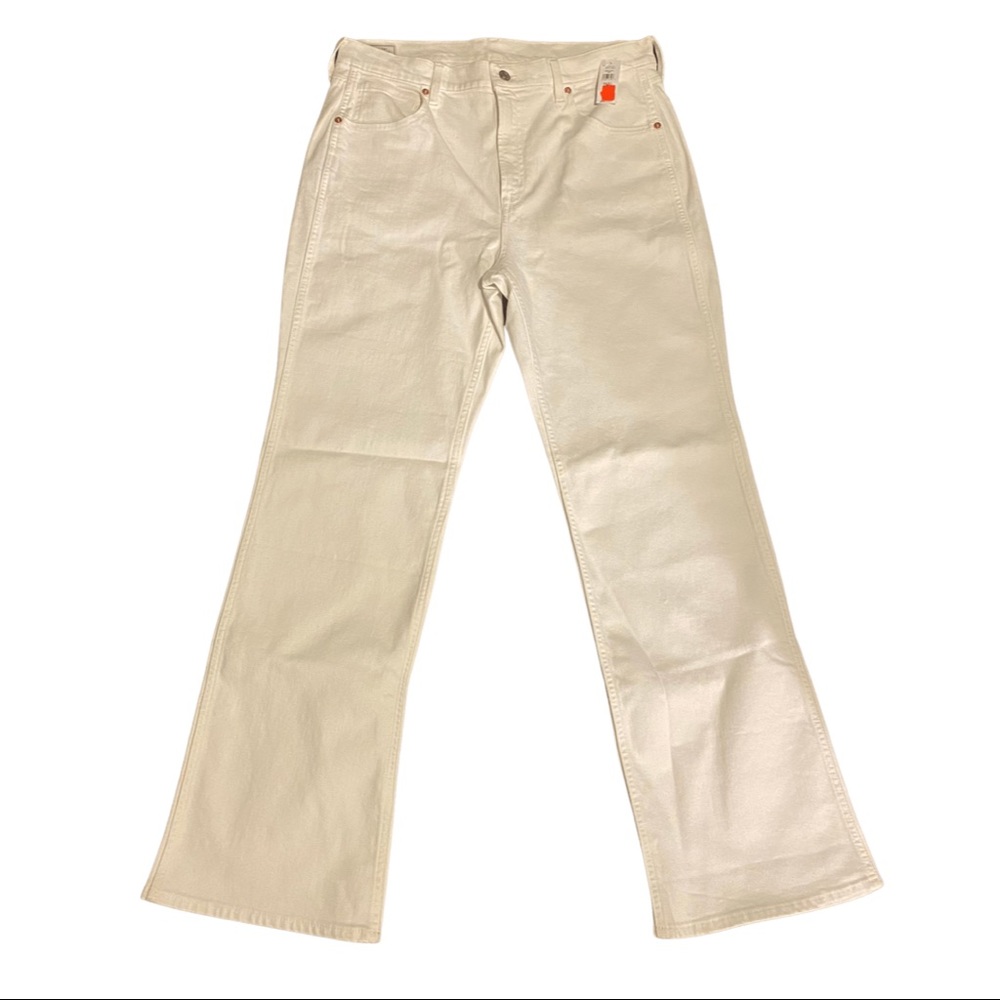 White High Rise Flare Jeans